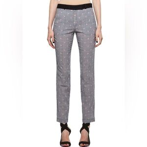 A.L.C. Gray and Pink Patterned Trousers